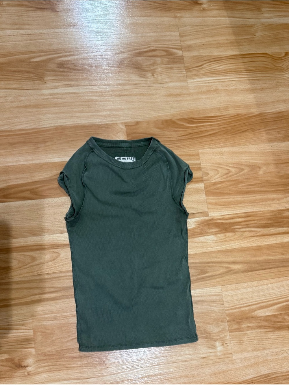 Free People (We The Free) Olive Green Short Sleeve Tee